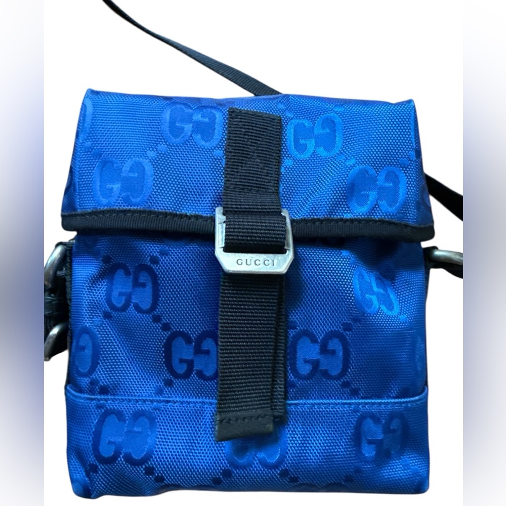 Gucci GG Blue “Off The Grid” Crossbody Bag! NWOT - Picture 4 of 9